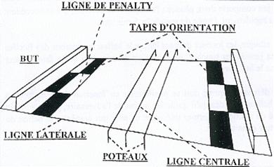 Schéma : terrain de torball